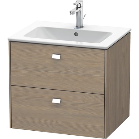 Duravit Brioso Two Drawer Wall-Mount Vanity Unit Oak Terra BR410101035